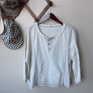 Clad & Cloth Waffle Knit Henley